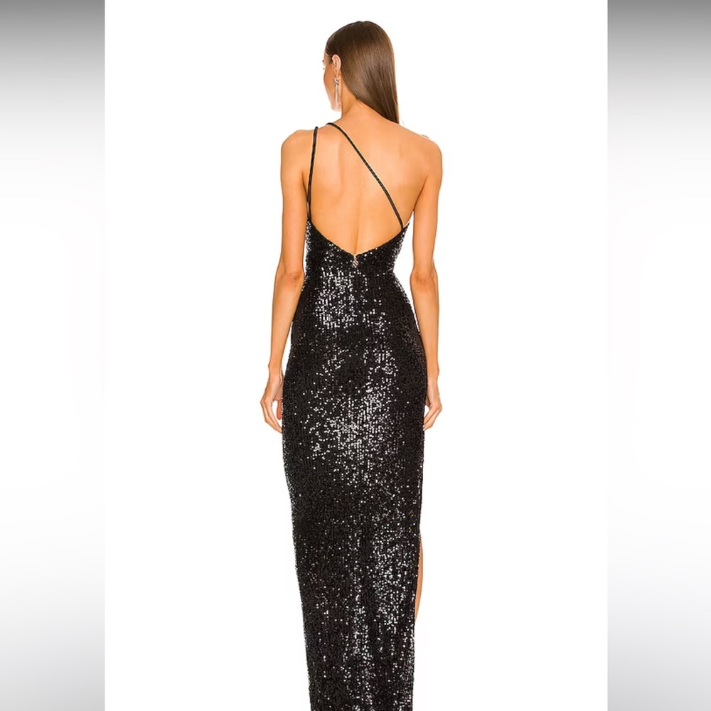 Nookie Womens Dress Black Size Medium Liberty Sequin Gown - Picture 3 of 7
